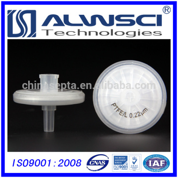 China proveedor hydrophobic ptfe 0.22um Filtros de jeringa